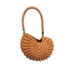 Load image into Gallery viewer, Fun handmade crochet ocean conch bag shell bag women's diagonal cross bag crochet bag
