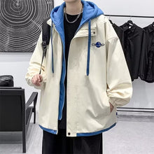 Load image into Gallery viewer, US Mountain Series Techwear Faux Two-Piece Zipper Windbreaker Jacket with Pockets for Outdoor Camping Hiking
