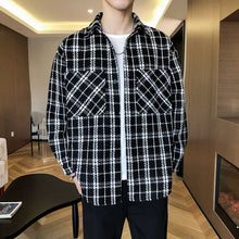 Load image into Gallery viewer, Men's Casual Plaid Long Sleeve Shirt Jacket Loose Fit
