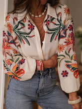 Load image into Gallery viewer, Style loose long sleeve digital print shirt top
