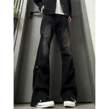Load image into Gallery viewer, Blue Machete Denim Pants Men Pleated Wide Leg Cargo
