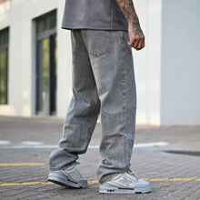 Load image into Gallery viewer, Casual Comfortable Men's Vintage Washed Grey Denim Pants
