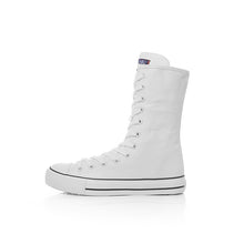 Load image into Gallery viewer, Canvas Shoes with Front Lace-Up and Side Zipper, Women's Sneakers

