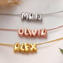 Load image into Gallery viewer, DIY personalized European and American jewelry, English name letter necklace, stainless steel collarbone chain
