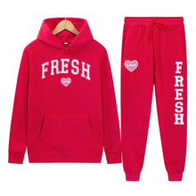 Load image into Gallery viewer, Punk Rock Street Style Hoodie Sweatshirt Two-Piece Set
