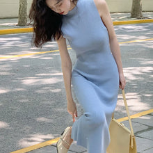 Load image into Gallery viewer, Autumn Winter Women Sweaters Sets  Fashion Short Cardigan and Sleeveless Knitted Dress 2 Pcs Suits Streetwear Sweater Two Piece
