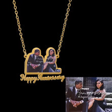 Load image into Gallery viewer, Custom-Made, Ships in 3-5 Days Color UV Photo Stainless Steel English Name Necklace
