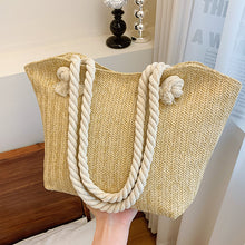 Load image into Gallery viewer, Straw Woven  Single Shoulder Tote Bag
