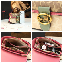 Load image into Gallery viewer, Leather Small Square Bag for Women, Fashionable Magenta Color, Handheld Mini Bag, Elegant and Stylish, Shoulder Crossbody Bag
