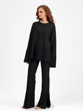 Load image into Gallery viewer, Two Piece Autumn Winter Warm Women Sweaters Tracksuit Thick Warm Knit Sweater + Pant Suit Loose Casual Lady Knit Sets
