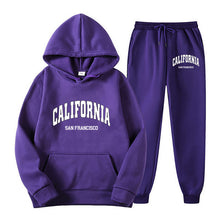 Load image into Gallery viewer, Oversize Fleece-Lined Long Sleeve Pullover Hoodie Set
