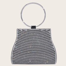 Load image into Gallery viewer, PU diamond bag magnetic buckle chain bag
