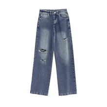 Load image into Gallery viewer, Old ripped long jeans for women
