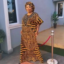 Cargar imagen en el visor de la galería, African Women's Printed Loose Dress
