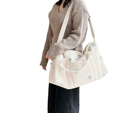 Load image into Gallery viewer, Embroidered Travel Bag Large Capacity Luggage Bag Lightweight Carry-on Handheld Shoulder Bag Boston Bag
