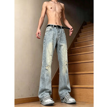 Load image into Gallery viewer, Ripped Denim Pants Men Vibe Straight Leg Slight Flare Pants
