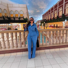 Load image into Gallery viewer, Casual Western-Style Denim Pants Set, Loose Fit
