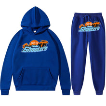 Load image into Gallery viewer, Men's Loose Graphic Print Long Sleeve Hooded Sweatshirt Two-Piece Set
