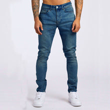 Load image into Gallery viewer, Slim-fitting Mid-waist Denim Micro-elastic Skinny Pants
