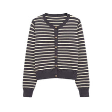 Load image into Gallery viewer, Casual striped knitted jacket for women's clothing
