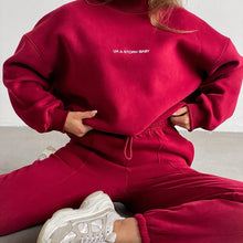 Load image into Gallery viewer, Women's Printed Hoodie Set, Two-Piece Outfit
