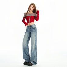 Load image into Gallery viewer, Low Waist Short Rise Straight Leg Jeans Women
