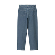 Load image into Gallery viewer, Diamond grid straight leg split jeans for women
