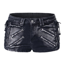 Load image into Gallery viewer, Strap zipper low waisted jeans for women
