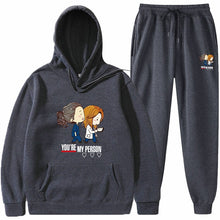 Load image into Gallery viewer, Casual Solid Color Long Sleeve Hooded Hoodie Set for Men and Women
