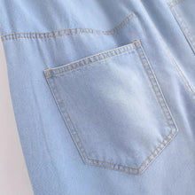 Load image into Gallery viewer, Strap up design straight leg jeans for women
