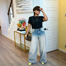 Load image into Gallery viewer, Faded Washed Gradient Catwhisker Denim Pants Fashion Vintage Style Bottoms
