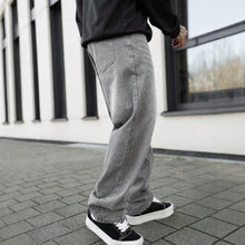 Load image into Gallery viewer, Comfortable Casual Men's Distressed Washed Gray Jeans
