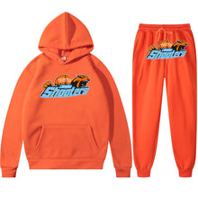 Load image into Gallery viewer, Men's Loose Graphic Print Long Sleeve Hooded Sweatshirt Two-Piece Set
