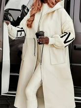 Charger l'image dans la galerie, Plus Size, Elegant Hooded fCasual Zippered Side Pockets Jacket
