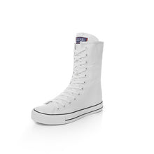 Load image into Gallery viewer, Canvas Shoes with Front Lace-Up and Side Zipper, Women's Sneakers
