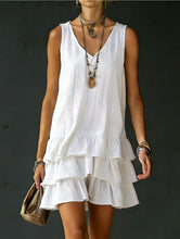 Lade das Bild in den Galerie-Viewer, Fashionable Women's Loose Casual Solid Color Side Pocket Tank Dress
