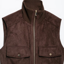 Load image into Gallery viewer, Sleeveless zipper jacket
