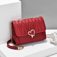 Load image into Gallery viewer, Peach Heart Lock Shoulder Bag Diagonal Cross Bag
