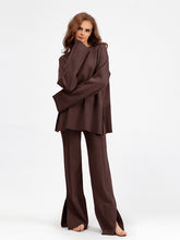 Load image into Gallery viewer, Two Piece Autumn Winter Warm Women Sweaters Tracksuit Thick Warm Knit Sweater + Pant Suit Loose Casual Lady Knit Sets
