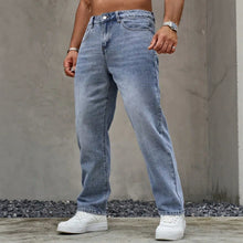 Load image into Gallery viewer, Washed Vintage Blue Denim Pants for Men,
