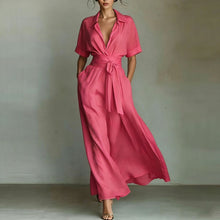 Load image into Gallery viewer, Solid Color Waist Slimming Dress
