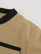 Load image into Gallery viewer, Women O Neck Long Sleeve Coat High Waist Spliced Button Skirt  Sets
