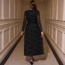 Load image into Gallery viewer, Vintage Square Neck Sequin Dress
