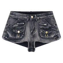 Load image into Gallery viewer, Washed and worn low rise jeans for women
