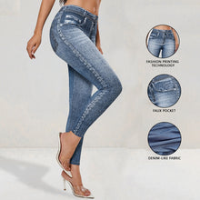Load image into Gallery viewer, Retro Denim-Style High-Elastic Butt-Lifting Yoga Leggings
