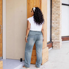 Load image into Gallery viewer, Street Style Detachable Multi-Pocket Belted Washed Distressed Denim Pants
