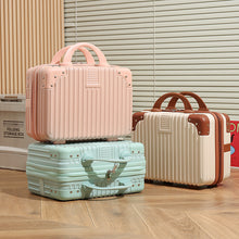 Load image into Gallery viewer, Vintage Luggage Mini Makeup Case 14-Inch Carry-On Bag
