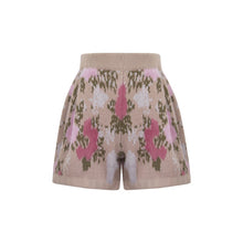 Load image into Gallery viewer, Ins Fashion Floral Jacquard Knitted Cardigan Top+High Waist Shorts Two Piece Sets for Women Autumn Winter Clothes
