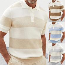 Lade das Bild in den Galerie-Viewer, Mens Summer  Lapel Sweater Short Sleeve
