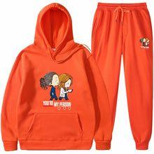 Load image into Gallery viewer, Casual Solid Color Long Sleeve Hooded Hoodie Set for Men and Women
